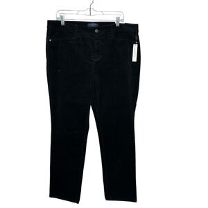 New Talbots Women’s Simply Flattering 5-Pocket Black Corduroy Pants 16 BNWT